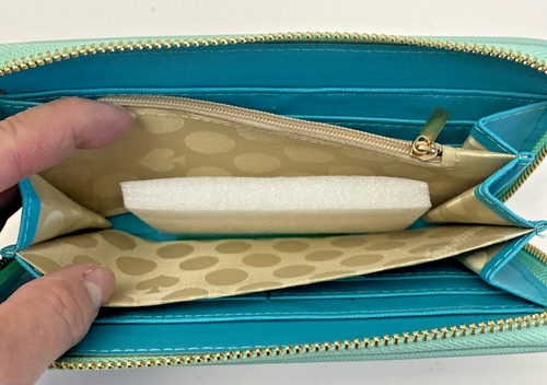 Kate Spade New York Geldbörse Türkis Blau Glitzer Neu Ohne Etikett - Bild 6 von 17