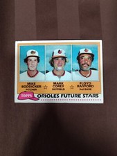 1981 Topps Mike Boddicker Rookie Card Baltimore Orioles  #399 Baseball Card. rookie card picture