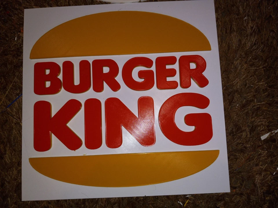 8 Inch Diameter Burger King(OLDER VERSION) 3D Printed 3D Logo Sign  - Image 4 of 4