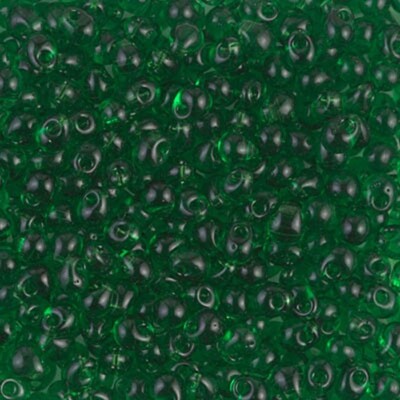 DP-146, Transparent GREEN, 10g,  3.4mm drop/fringe beads, (db-135)