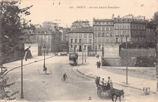 Brest France Avenue Amiral Reveillere US Naval Railway Battery Vtg Postcard C58