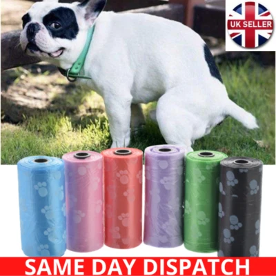 4-10Rolls150 Bags Biodegradable Pocket Size Puppy Poo Waste Strong Doggy Poop UK