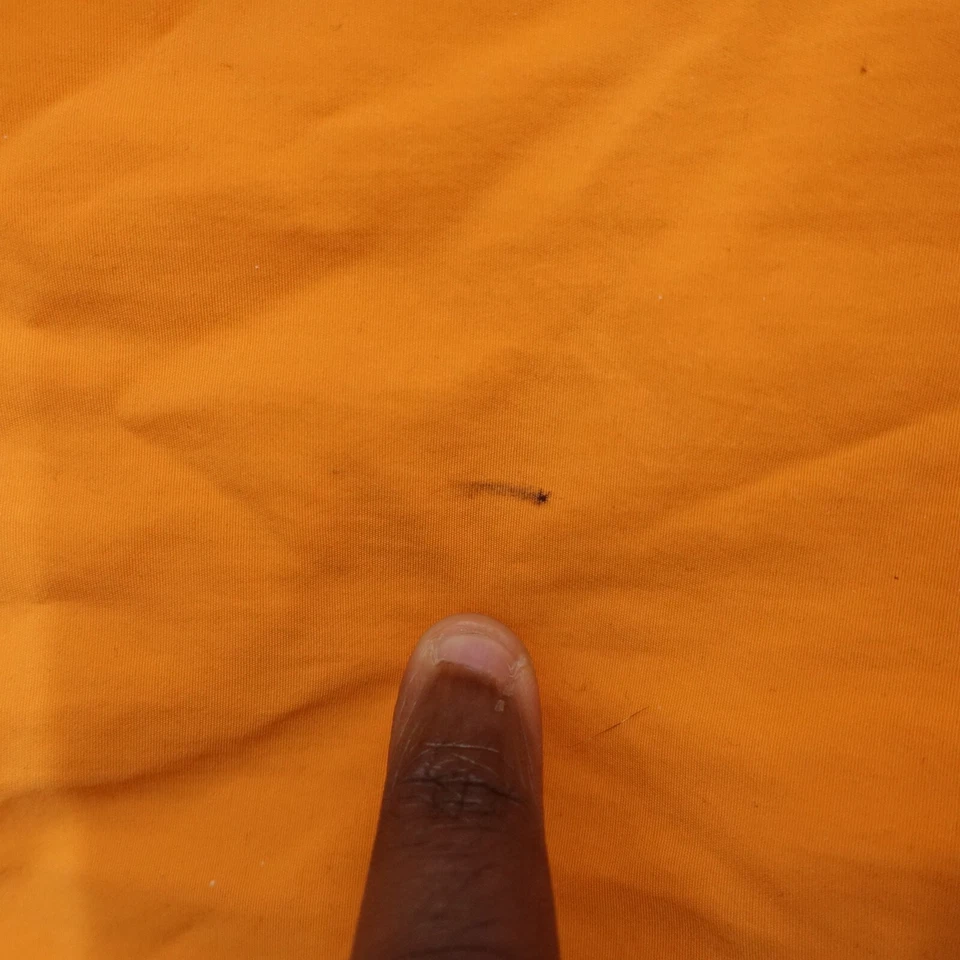 Lands' End Ski Jacket Men's Large Orange 100% Nylon Half Zip Pockets Long Sleeve - Image 4 of 4