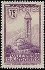 ANDORRE FRANCAIS N° 37 " CHAPELLE SAINT-MIGUEL D'ENGOLASTERS 75 C." NEUF xx TTB