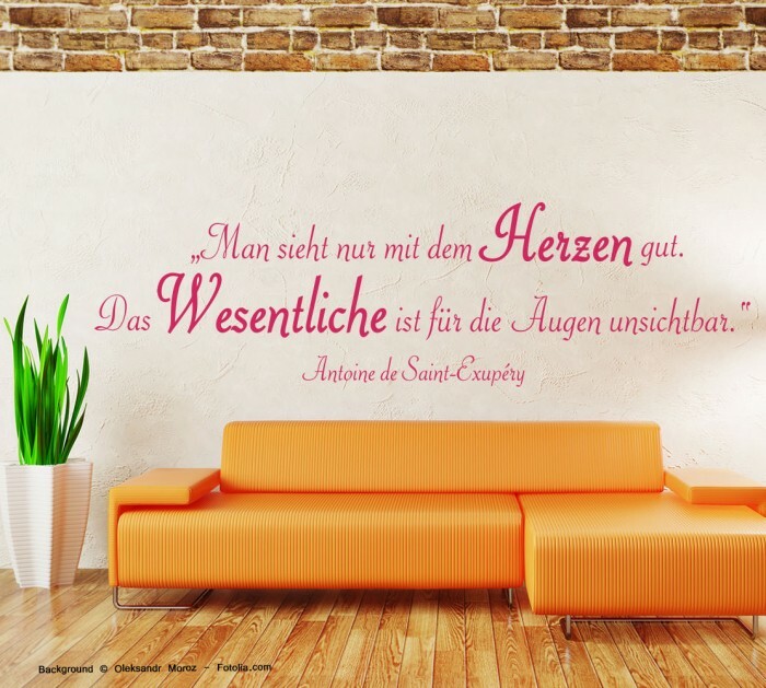 Wandtattoo - Mit Herzen sehen was für Augen unsichtbar 574