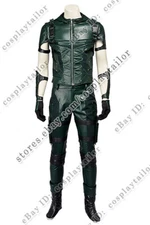 Green Arrow Oliver Queen Cosplay Costume Adult Men Halloween Suits Full Set