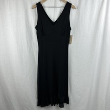 I.E. Petite Black Vintage LBD Babydoll Sleeveless Whimsy Ruffle Hem Dress Sz LP