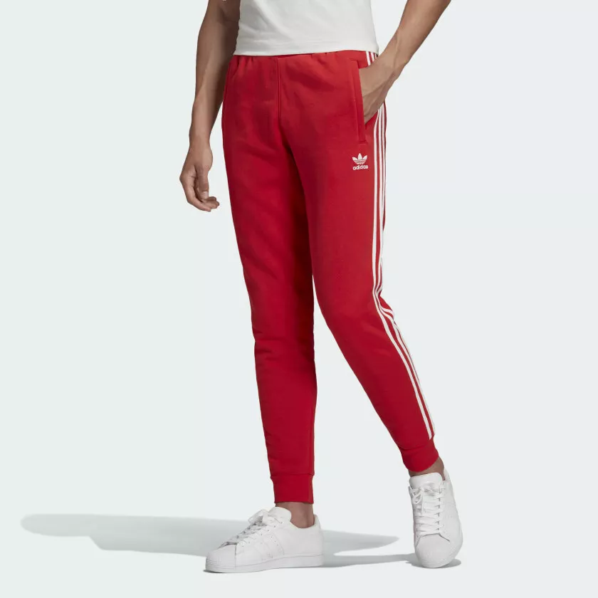 Original 3 Stripes Pants Red FM3767 | eBay