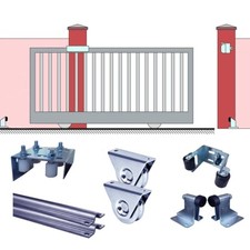 PREMIUM Sliding Gate Kit; with GUIDE PLATE, ROLLERS, STOPPER, LIMIT | Load 600kg