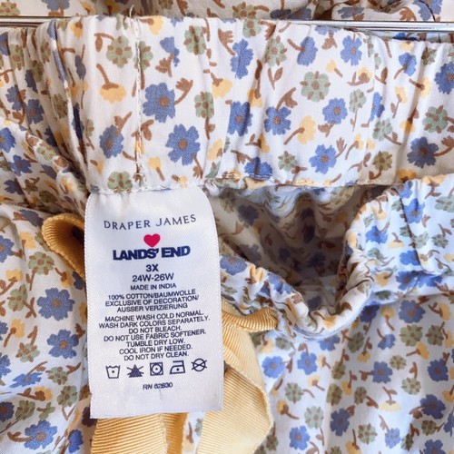Lands’ End By Draper James 100% Cotton Floral Pajama Pants 3X 24W-26W Wmn’sPLUS - Picture 5 of 5