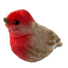 Wild Republic Bird House Finch 6" Plush Stuffed Animal Realistic Bird Sounds Toy