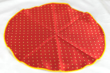 Umberto Algodon Red  Gold Dot Silk Pocket Round - 75 Retail New