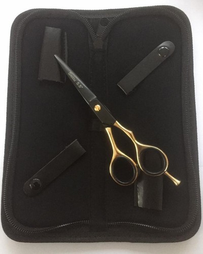 Professional Siebu Hairdressing Hair Cut Scissors Shears Titanium Gold Black - Picture 8 of 12