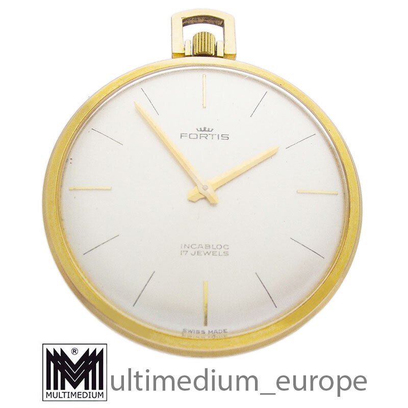 Fortis Pocket Watch Manual Winding Swiss Pocket Watch 17 Jewels Manual Wind Incabloc