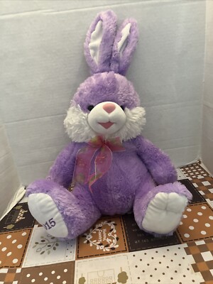2015 DAN DEE HOPPY HOPSTER Purple BUNNY EASTER RABBIT Easter Egg BOW PLUSH