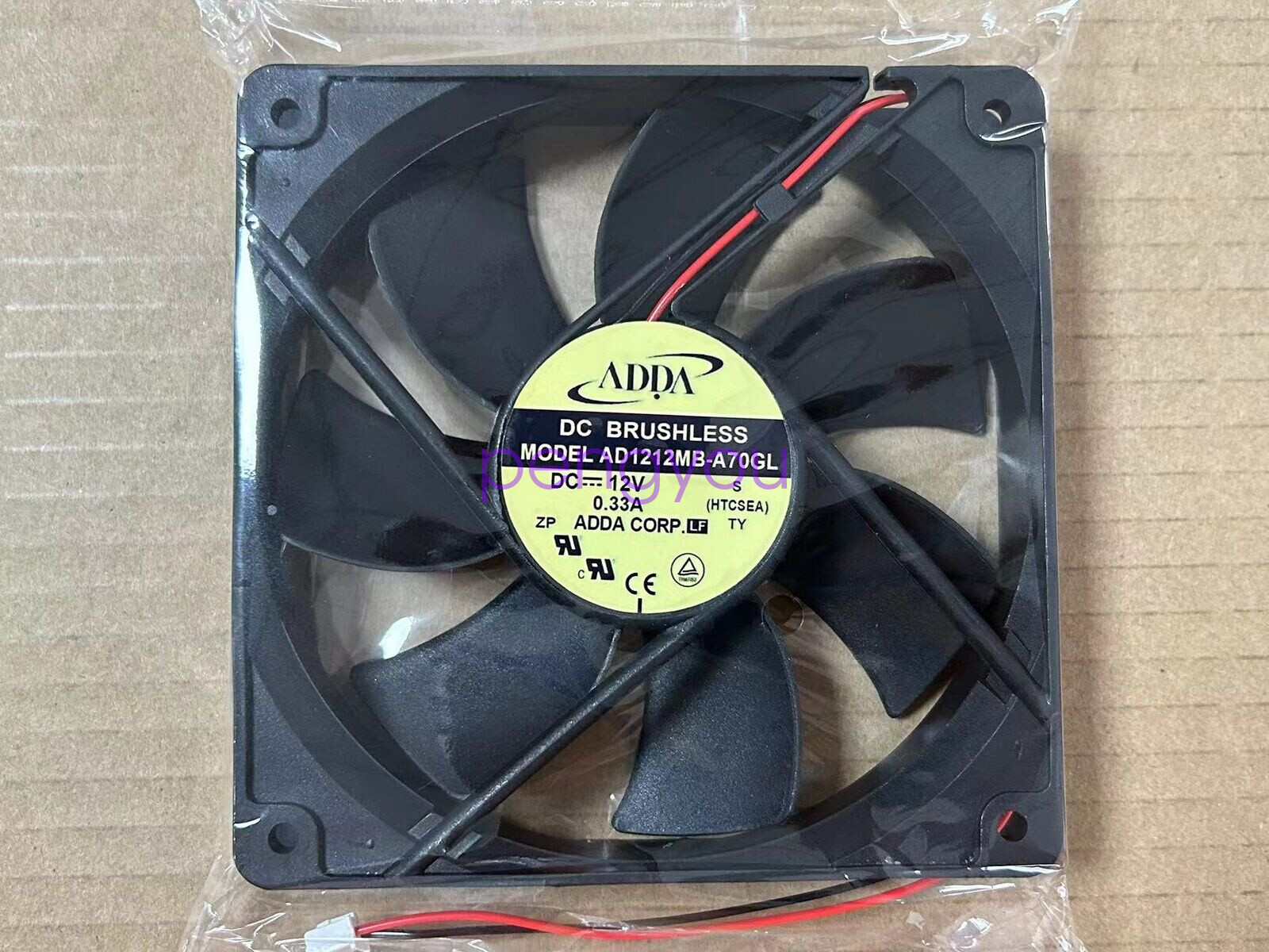for ADDA 12cm 120X120X25MM 12v 0.33A AD1212MB-A71GL chassis mute power fan