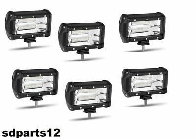 Kit De 4 Phares LED Travail 12-24V 72W - Blanc 6000K - Pour Camion, 4x4, Hors-route - IP67 étanche