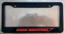 Stark Industries Black License Plate Frame Iron Man Fans