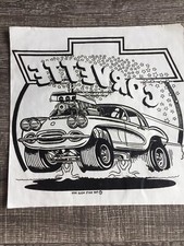 VINTAGE CHEVY CORVETTE IRON ON TRANSFER SOFT LOOK UNUSED THE RAT'S HOLE 1976