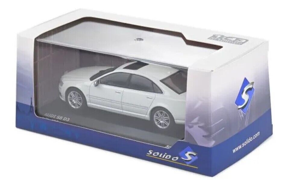 1/43 Audi S8 (A8 w/ Quattro) D3 2010 White Diecast Model Car by