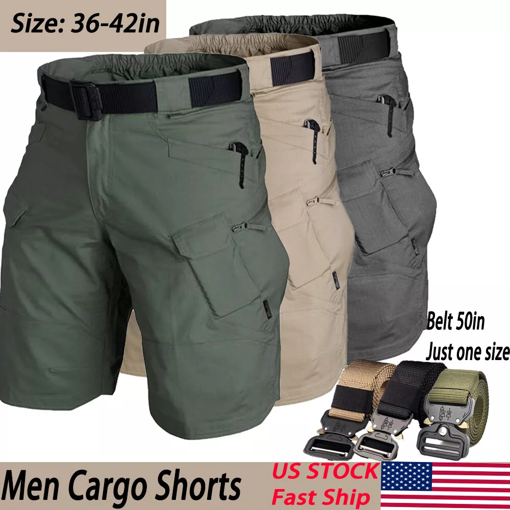 Mens Tactical Shorts Waterproof Cargo Shorts for Men Hiking Fishing