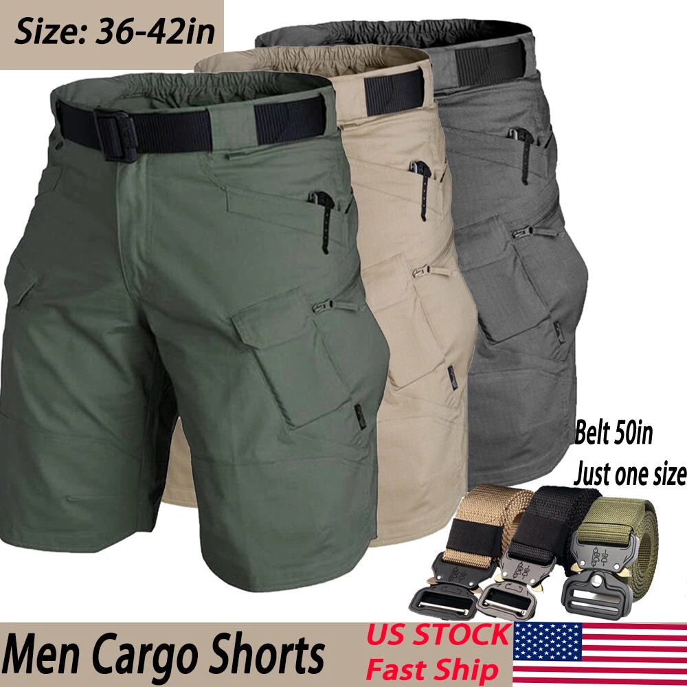 Mens Tactical Shorts Waterproof Cargo Shorts for Men Hiking Fishing