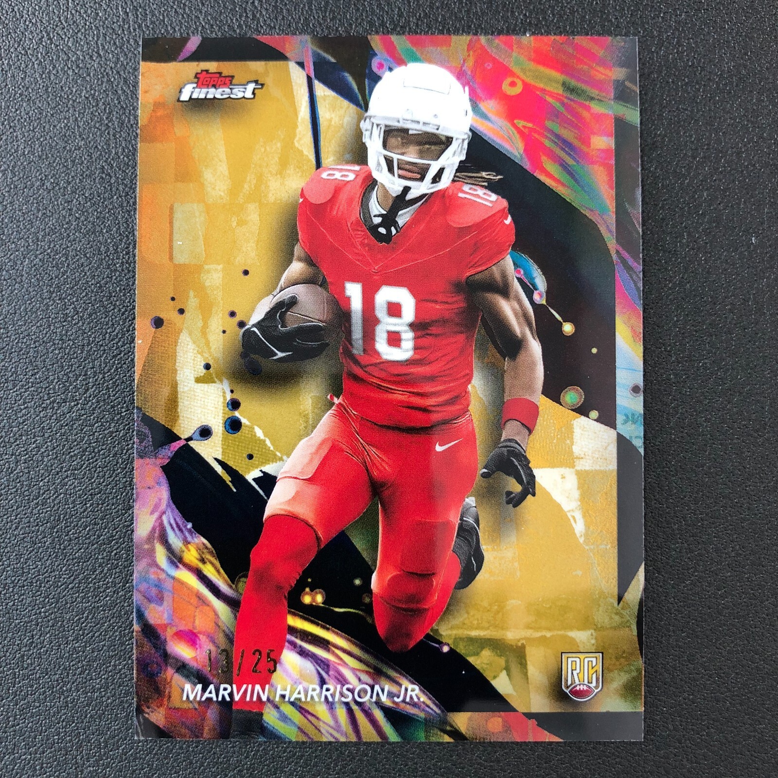 2024 Topps Finest Football #189 Marvin Harrison Jr. Gold Refractor /25 RC laoha6