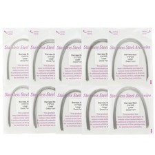 Orthodontie dentaire SS forme ovoïde fils d'arche élastique en acier inoxydable rectangulaire