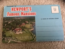 VINTAGE, 1968, NEWPORT MANSIONS, FOLDOUT POSTCARD ALBUM!