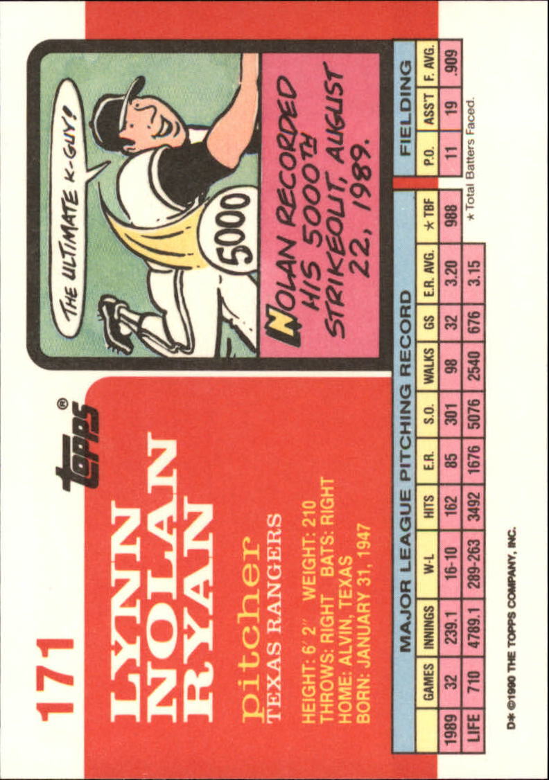 1990 Topps Big #171 Nolan Ryan - NM-MT | eBay