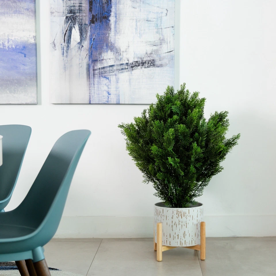 3’ Cedar Shrub Topiary Artificial Tree UV Indoor/Outdoor Home Decor. - Image 4 of 4