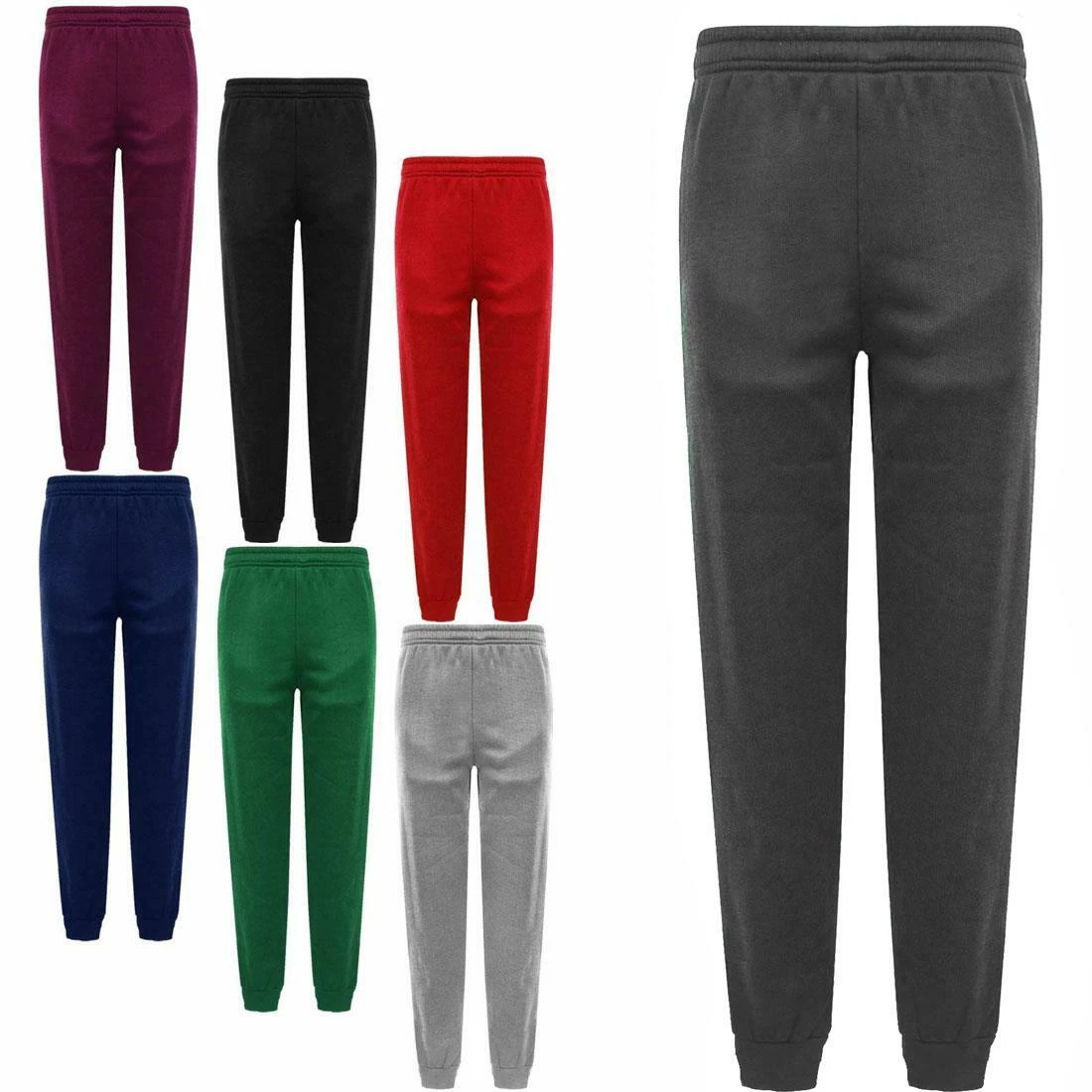 Childrens School PE Jogging Bottoms Boys Girls Sweat Pants Sports Wear  Trousers