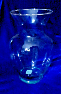 Clear Glass 10 1/2'' Ginger Vase Container 4'' Bottom Dia & 5 1/2'' Top Dia