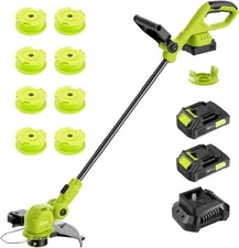12-inch 20V Cordless String Trimmer with Fast Charger, 2 X 2.0Ah Battery Powered