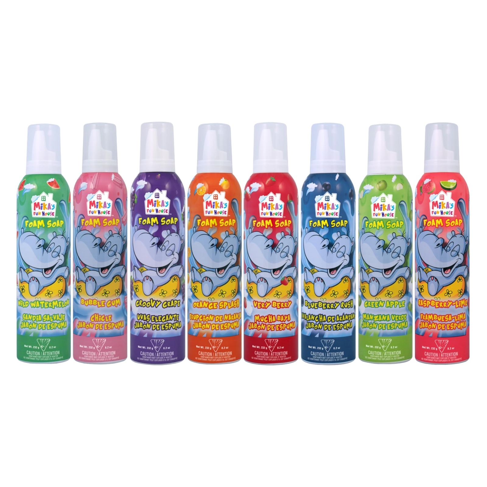 Mika’s Fun House Foam Soap, Body Wash for , Baby Wash Soap, Assorted Pack, 8....