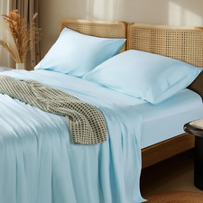 1000 Thread Count 100 Egyptian Cotton Sheets Set King Size, 4 Piece Sets Bed Sh