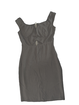 Agaci Adorable Black Cut Out Front Waist Dress Padded Outer Back Zipper Sz M | eBay Agaci Adorable Black Cut Out Front Waist Dress Padded Outer Back Zipper Sz M | eBay