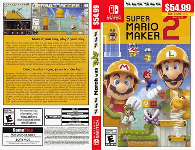 Nintendo Switch SUPER MARIO MAKER 2 store display MARCH WITH