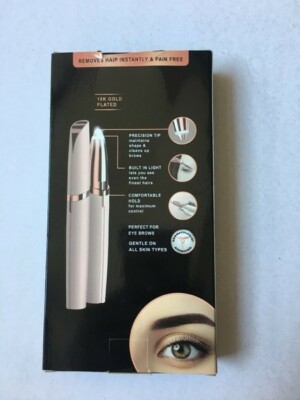 Épilateur Sourcils Mini Rasoir électrique 2 En 1 Flawless - Stylo épilateur Visage, Noir, Neuf