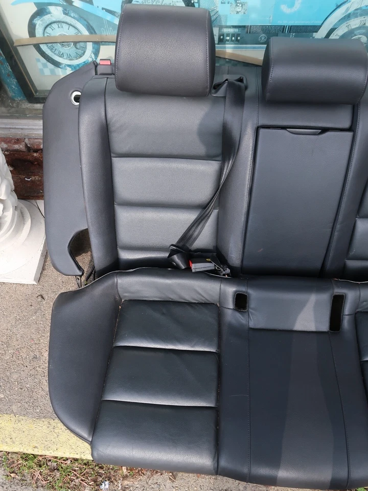 05-11 AUDI A6 S6 GENUINO TRASERO CUERO NEGRO ASIENTOS SUPERIOR E INFERIOR JUEGO COMPLETO OEM Foto 3 de 4