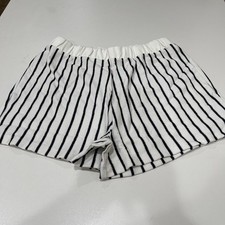 ASOS DESIGN texture short in cream and navy stripe M