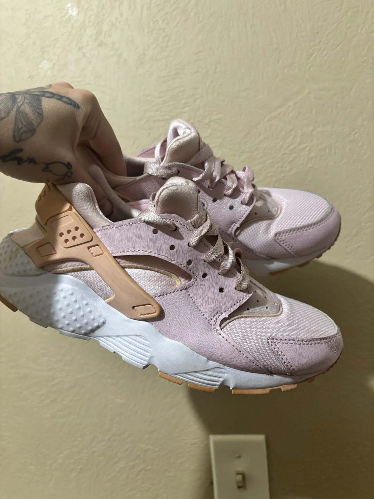 Scarpe da corsa Nike Air Huarache Run (GS) rosa per bambina taglia 5 anni