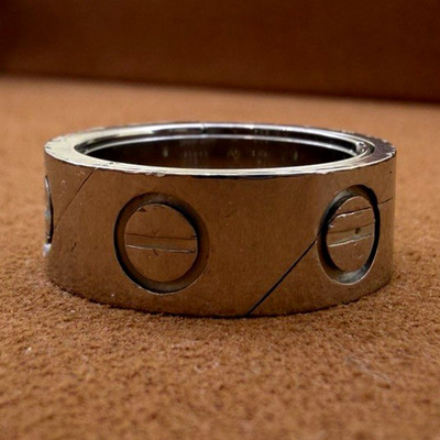 Cartier ASTRO RING 750 White Gold Vintage Limited 1999 Ed Love Band Size 5