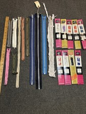 Lot Of 24 VTG NOS Used Zippers Talon Donahue BRASS METAL NYLON 7  -23  