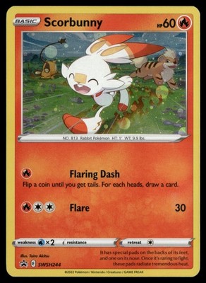 Scorbunny (Cosmos Holo) SWSH: Sword & Shield Promo Cards SWSH244 Pokemon Card
