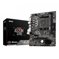 MSI A520M-A PRO V1 Gaming Motherboard (AMD Ryzen 5000, AM4, DDR4, PCIe 3.0, SATA