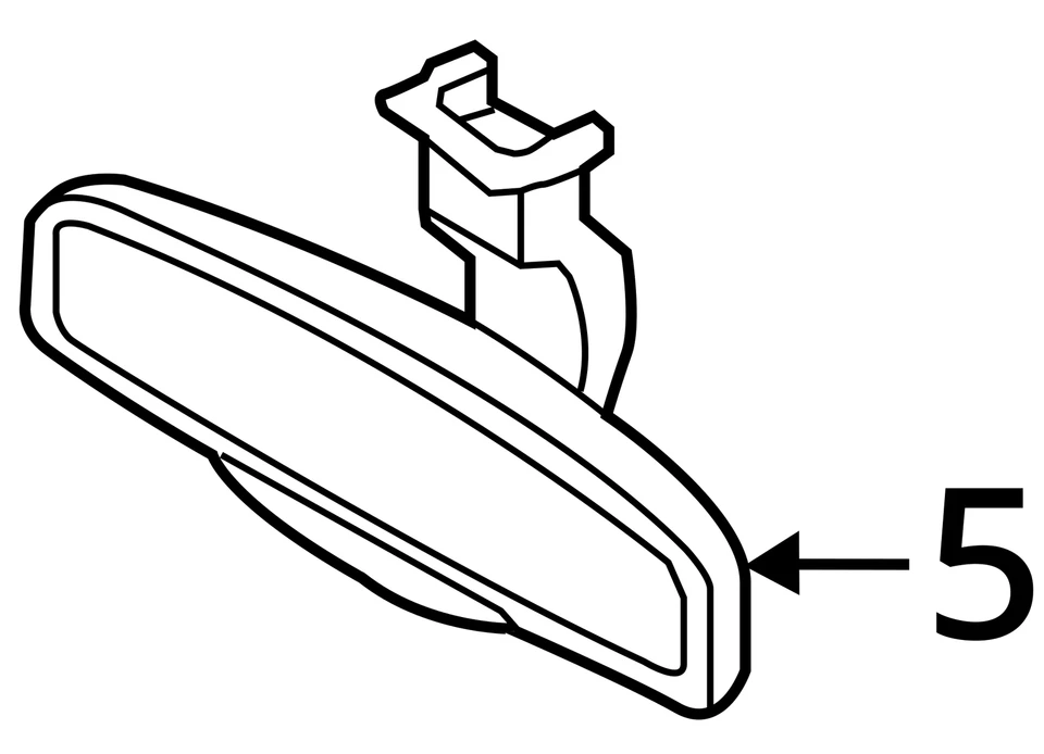 2001-2012 Hyundai Elantra Interior Rear View Mirror Oem TMUPQ - Image 3 of 3