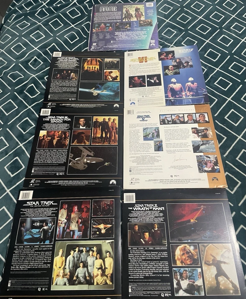 STAR TREK Lot of 7 Laserdiscs - Classic Crew Movies 1-6 + Generations - Image 2 of 2