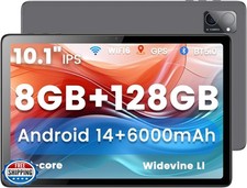 Azeyou Tablet 10.1 inch, Android 14 Tablet, 8GB 128G Computer Tablets, Octa C