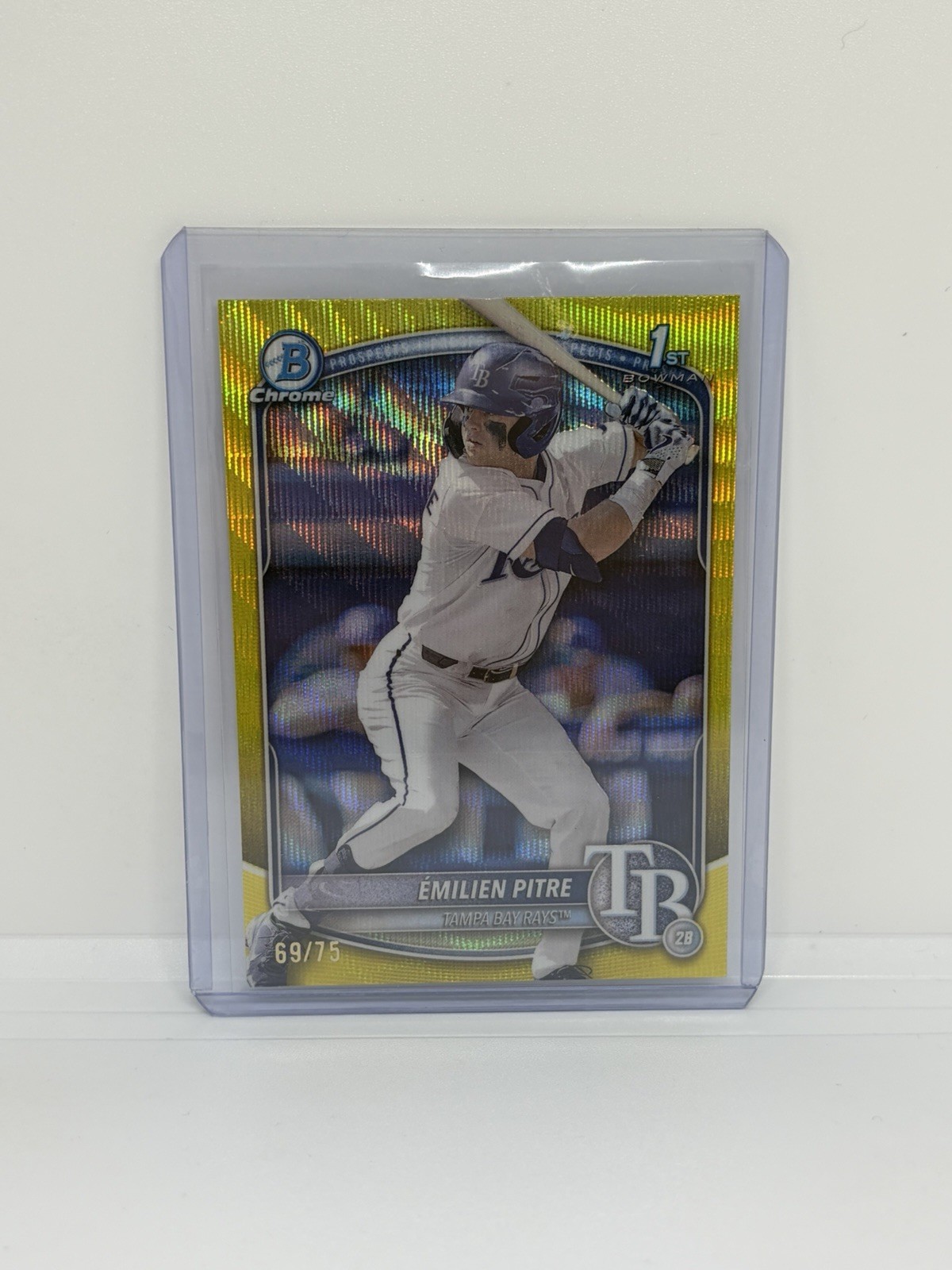 2025 Bowman Chrome - #BCP-83 Emilien Pitre Yellow Wave Refractor /75
